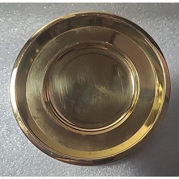 Vintage PartyLite 4" Brass Holder Pillar Candle Falmouth J3022 Retired - Picture 3 of 4